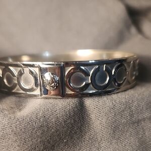 Coach Silver Logo Bracelet